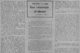 Una entrevista al tiempo