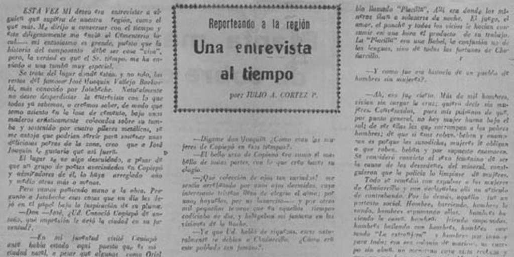 Una entrevista al tiempo