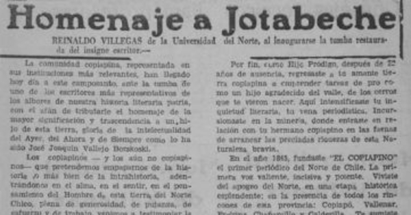 Homenaje a Jotabeche