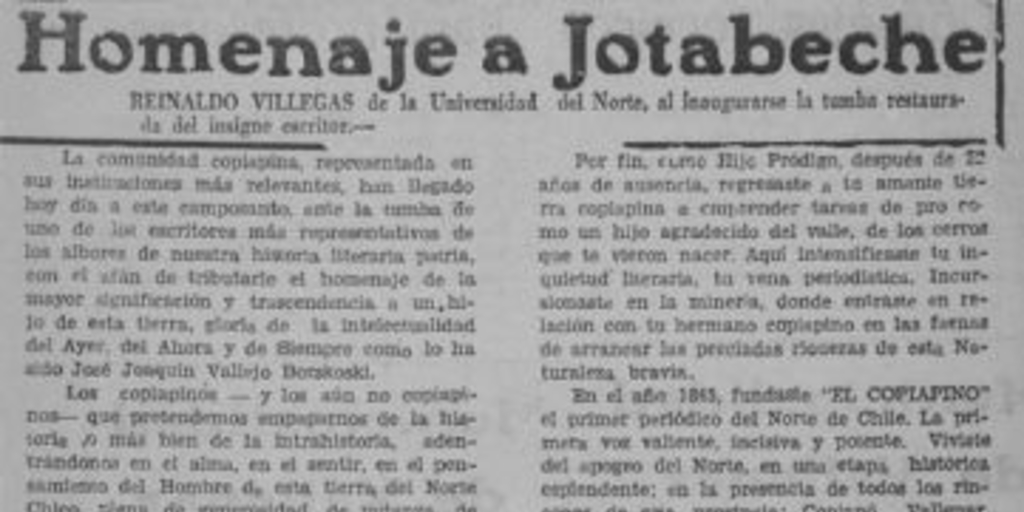 Homenaje a Jotabeche