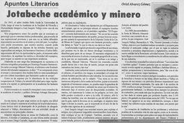 Jotabeche, académico y minero