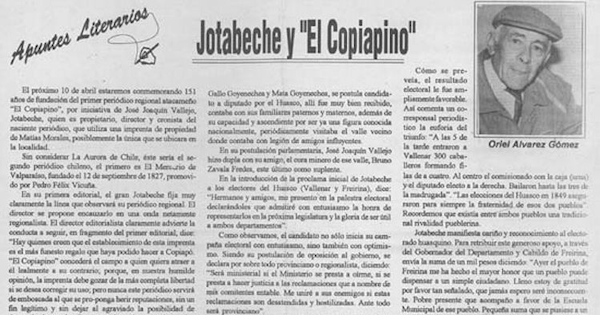 Jotabeche y "El Copiapino"