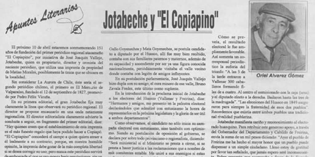 Jotabeche y "El Copiapino"