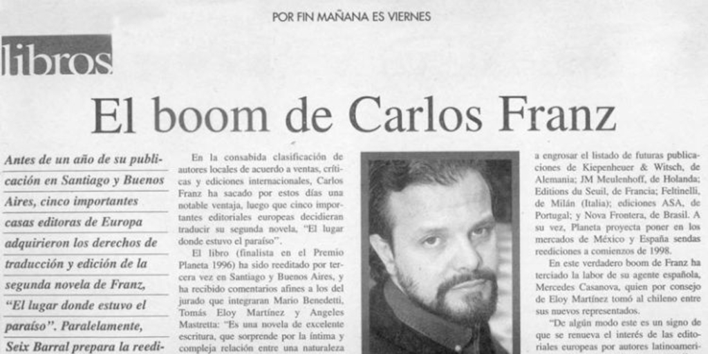 El boom de Carlos Franz