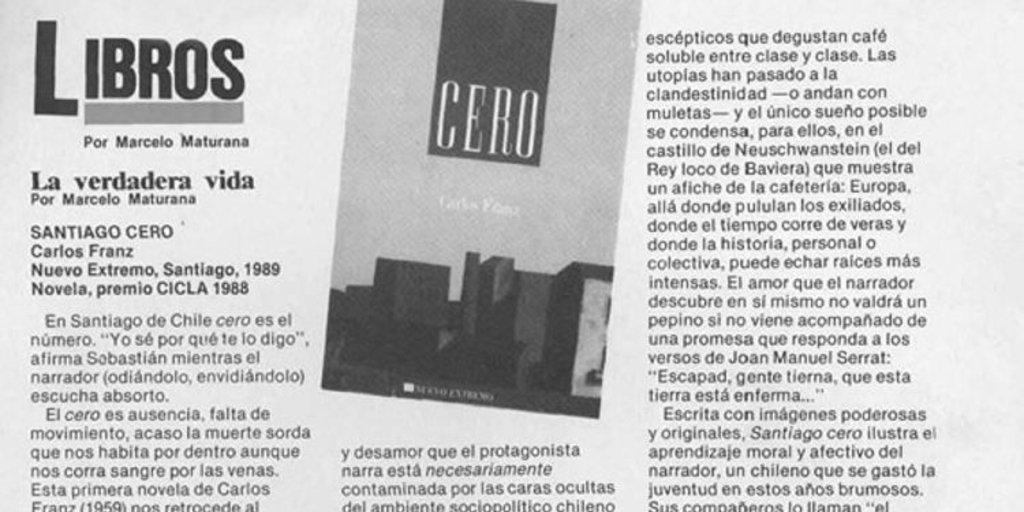 Libros : la verdadera vida : Santiago cero