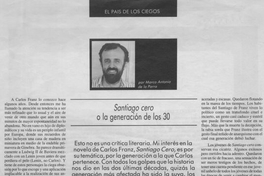 Santiago cero o la generación de los 30