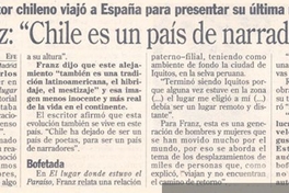 Franz : Chile es un país de narradores