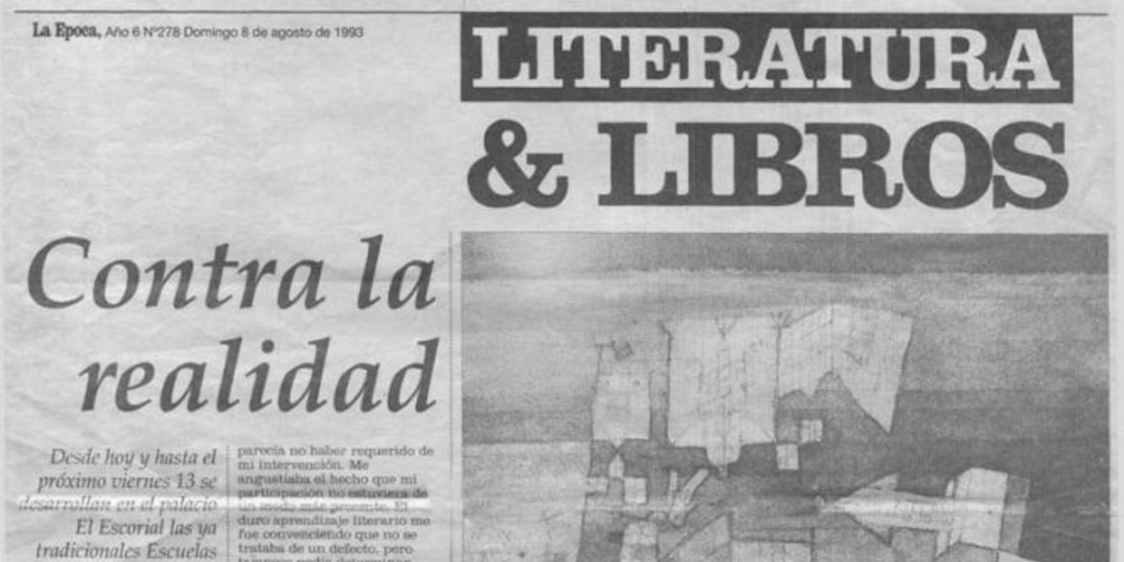 Literatura y libros : contra la realidad