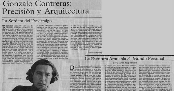 Gonzalo Contreras : precisión y arquitectura