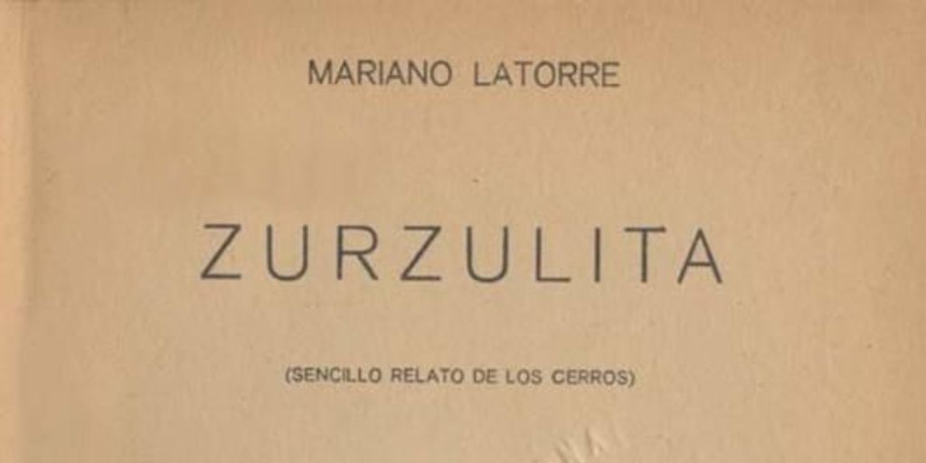 Zurzulita : (sencillo relato de los cerros)