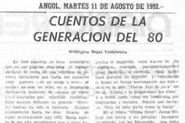 Cuentos de la generación del 80