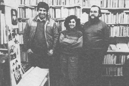 Diego Muñoz, Sonia González y Ramón Díaz Eterovic, 1987