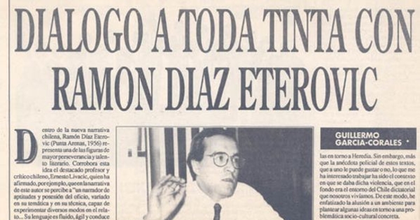 Diálogo a toda tinta con Ramón Díaz Eterovic