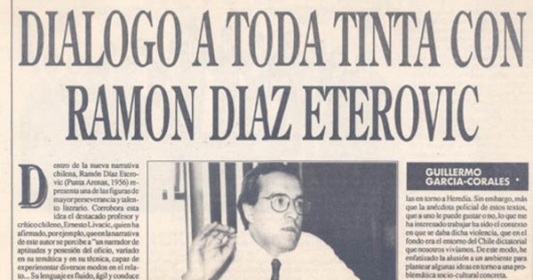 Diálogo a toda tinta con Ramón Díaz Eterovic