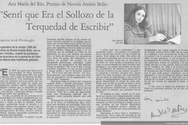 Sentí que era el sollozo de la terquedad de escribir