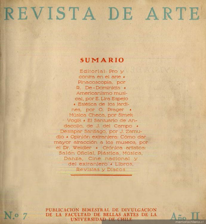 Revista de arte : n° 7, 1935 - n° 12, 1936