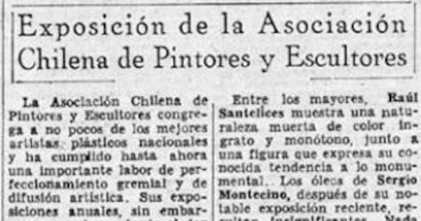 Exposición de la Asociación Chilena de Pintores y Escultores