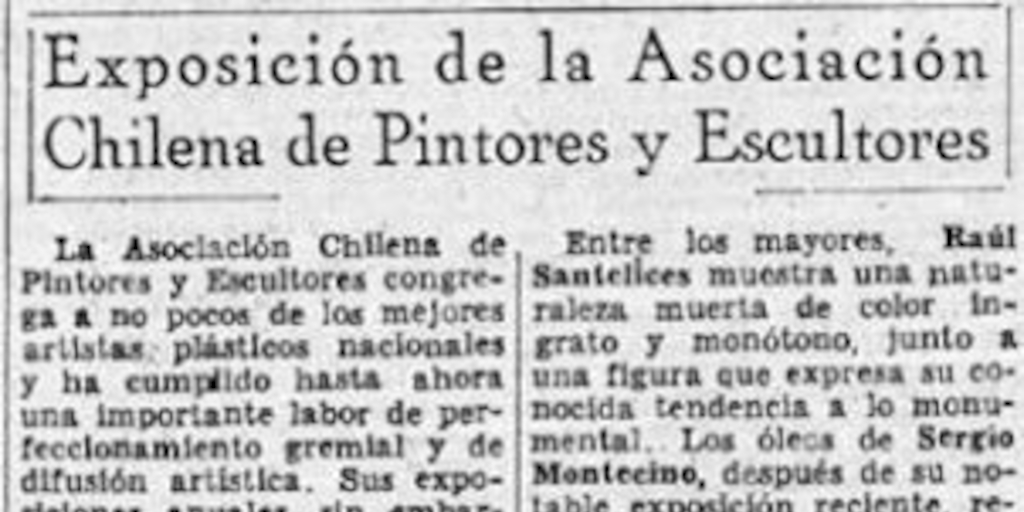 Exposición de la Asociación Chilena de Pintores y Escultores