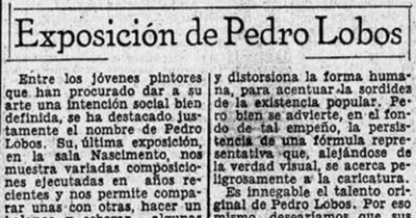 Exposición de Pedro Lobos