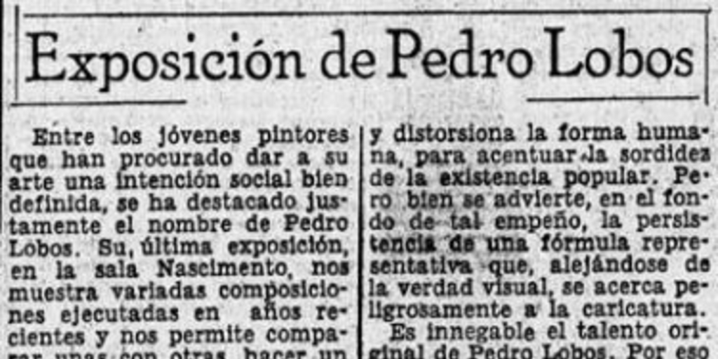 Exposición de Pedro Lobos