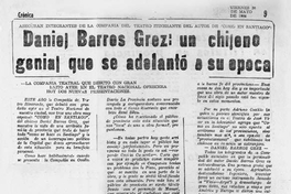 Daniel Barros Grez, un chileno genial que se adelantó a su época