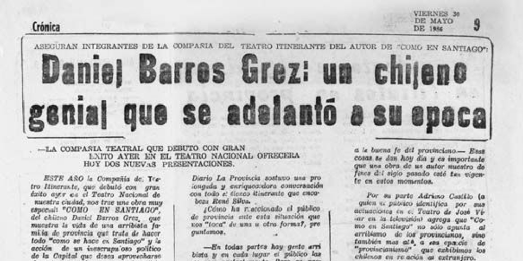 Daniel Barros Grez, un chileno genial que se adelantó a su época