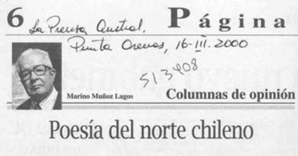 Poesía del norte chileno