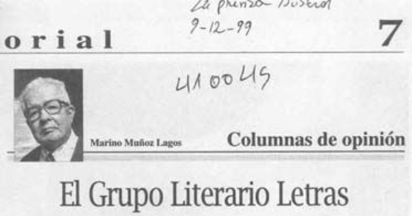 El grupo literario Letras