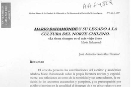 Mario Bahamonde y su legado a la cultura del norte chileno