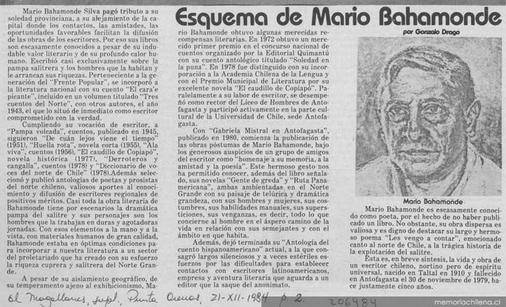 Esquema de Mario Bahamonde