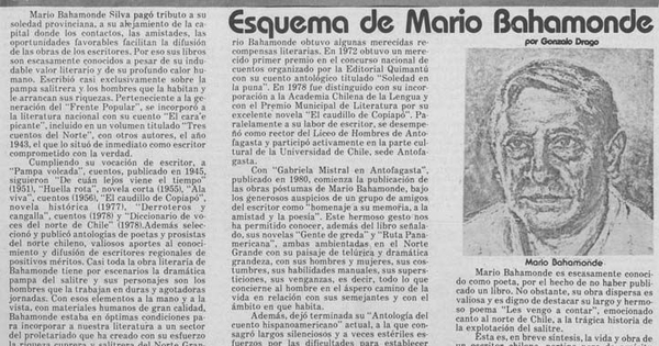 Esquema de Mario Bahamonde