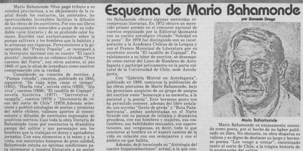 Esquema de Mario Bahamonde