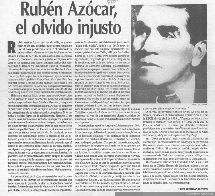 Rubén Azócar, el olvido injusto