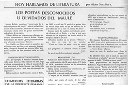 Los poetas desconocidos u olvidados del Maule