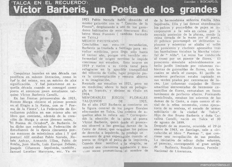 Víctor Barberis, un poeta de los grandes