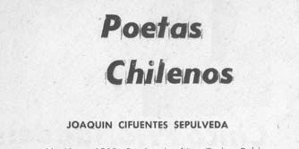 Poetas chilenos : Joaquín Cifuentes Sepúlveda