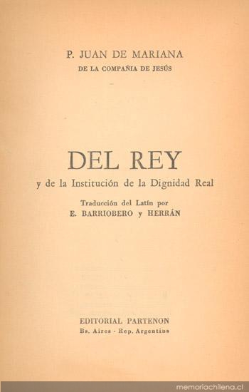 Del rey y de la institución de la dignidad real