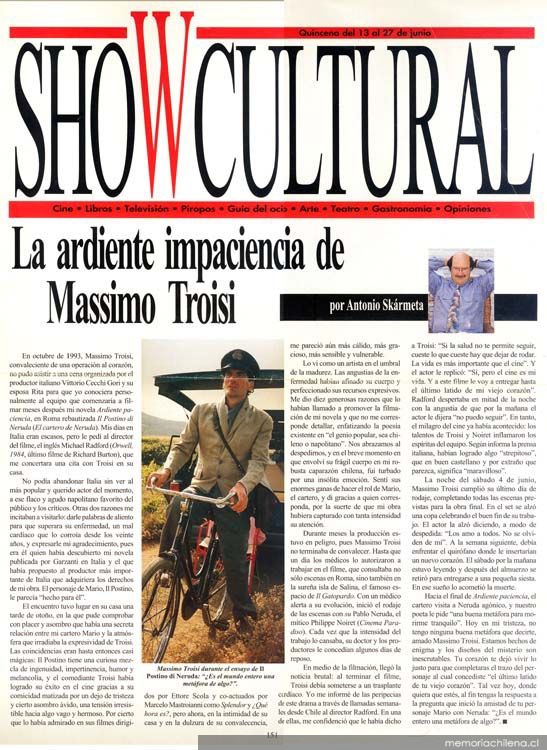 La ardiente impaciencia de Massimo Troisi