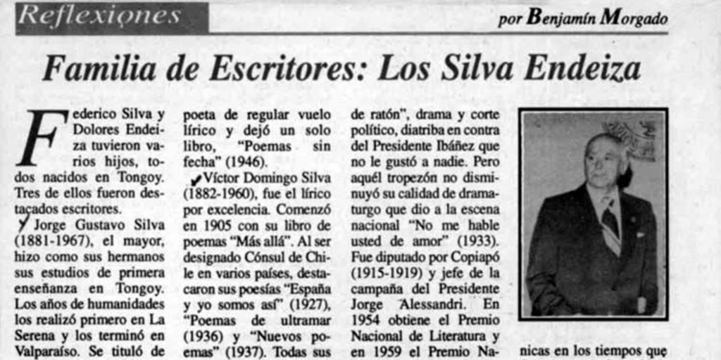 Familia de escritores, los Silva Endeiza