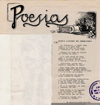 Poesías : nueva canción de primavera