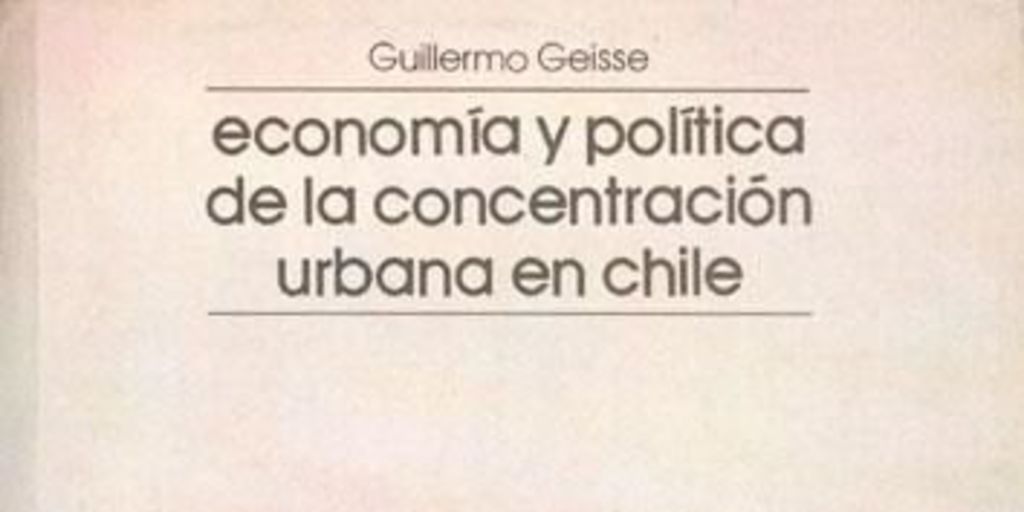 Economía y política de la concentración urbana