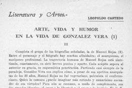 Arte, vida y humor en la obra de González Vera III