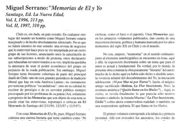Miguel Serrano : Memorias de él y yo, v. 1-2