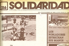 Solidaridad : n° 216-237, enero-diciembre de 1986