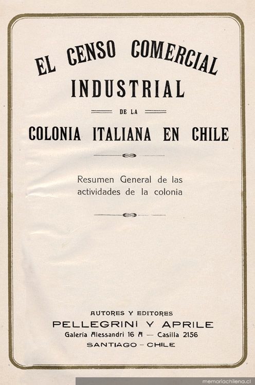 La colectividad italiana en Chile