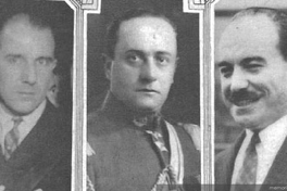 Miembros de la Junta de Gobierno de la República Socialista de Chile de 1932 : Eugenio Matte Hurtado, General Arturo Puga y Carlos Dávila