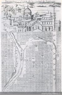 Prospectiva y planta de la ciudad de Santiago