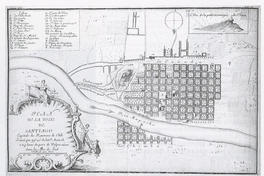 Plano "de la Vallée de Santiago, capitale du royaume de Chili", Francois Frezier, 1732