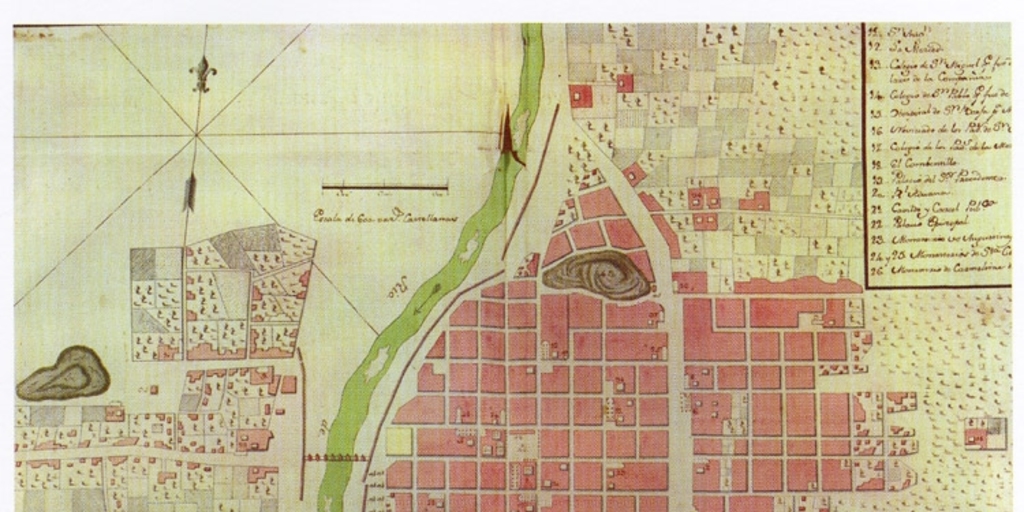 Plano de la ciudad de Santiago del Reino de Chile, 1809