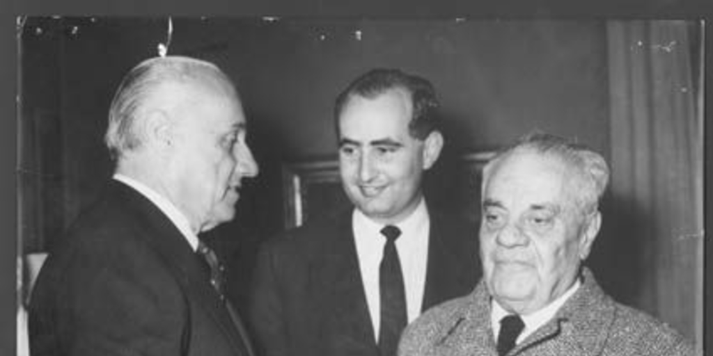 Jorge Alessandri, junto a Rafael Maluenda y Agustín Edwards : 6 de septiembre de 1958